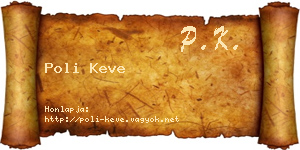 Poli Keve névjegykártya
